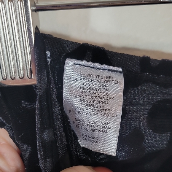 Vintage Y2K Burnout Velvet Midi Skirt Size L Black Witchy Whimsigoth Vamp 90s - Picture 7 of 12